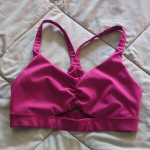 Champion Fuchsia Pink Keyhole Sports Bra - Size Small
